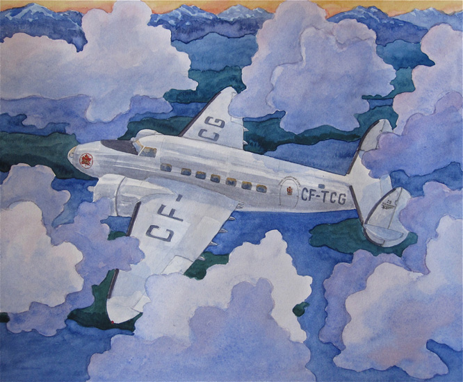 TCA, Trans Canada Airlines, started with the twin-tailed Lockheeds that flew through most weather, not only heavy clouds.